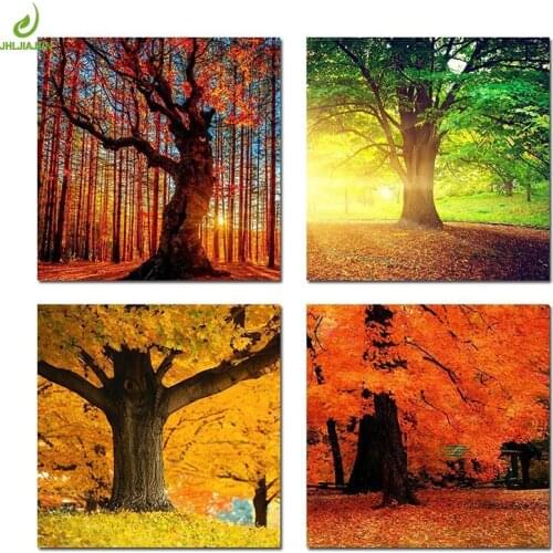 4 Piece Nordic Dusk Seascape Canvas Decoration Home Modular Picture Art Decorative Nordic Poster Home Decor Painting