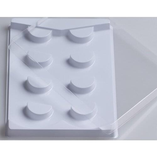 50set/lot 4 Pairs Packing Box for Eyelash Blank Eyelashes Plastic Package Transparent Lid Tray Eyelashes DIY Soft Packing Box