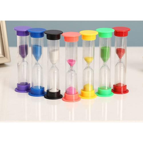 6Pcs Kid 6 Colors Classroom Game Sand Clock Timer Montessori Toys Hourglass Sandglass Home Decor Toys for Children Dla Dzieci