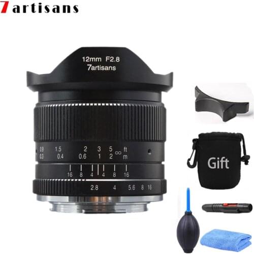7artisans 12mm f2.8 Ultra Wide Angle Lens for Sony E-mount APS-C Mirrorless Cameras A6500 A6300 A7 Manual Focus Prime Fixed Lens