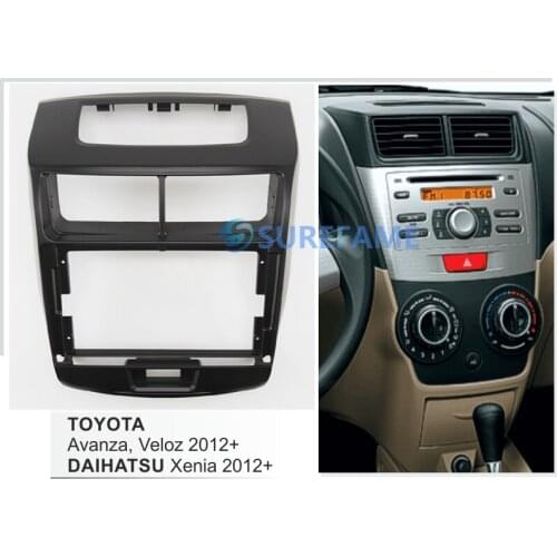 9 inch Car Fascia Radio Panel for TOYOTA Avanza, Veloz / DAIHATSU Xenia 2012+ Dash Kit Install Facia Console Bezel Plate Adapter