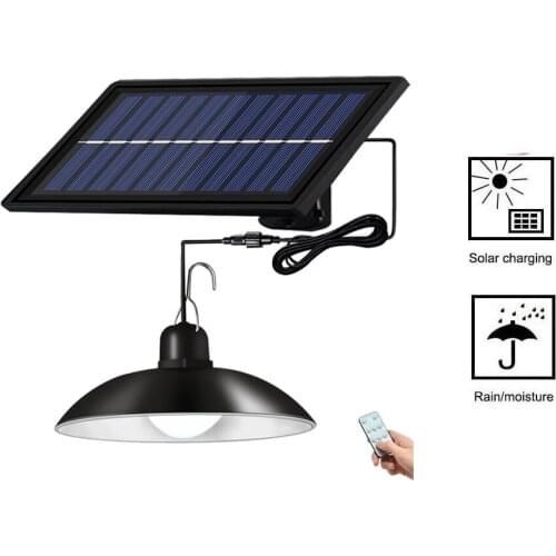 Retro Lampshade Solar Pendant Light Outdoor Indoor Hanging Solar Powered Shed Lights Waterproof Decoration Lamp For Barn Farm Ga