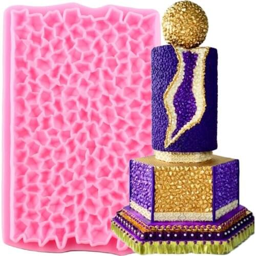 Diamond Surrounding Fondant Mold Cake Border Silicone Molds Cupcake Topper Cake Decorating Tools Candy Polymer Chocolate Mould