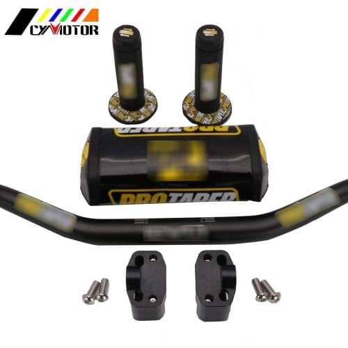 Motorcycle CNC Aluminum PRO Taper Pack Fat Bar 1-1/8" Dirt Pit Bike Handlebar 810mm length 28mm Grips Pads For Protaper