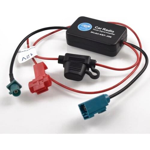Car Radio FM Antenna Amplifier Signal for vw fakra Booster 12V Connector