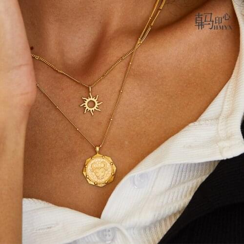 2020 New 925 Silver Necklace Bull Head Pendant Zodiac Jewelry For Women All-Match Clavicle Chain Jewelry Processing Factory