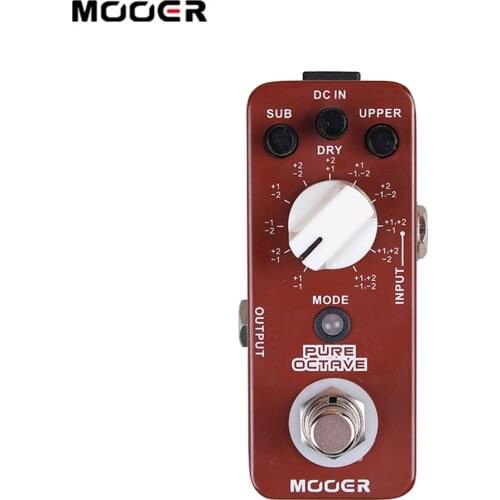 MOOER PURE OCTAVE Guitar Effect Pedal Mini Precise Octave Guitar Effect 11 Octave Modes True Bypass Full Metal Shell