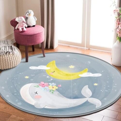 Dropshipping Children Carpet Non-Slip Cute Cartoon Dinosaur Picture Children Flannel Carpet Carpet Baby Mat Print Play Hand Baby