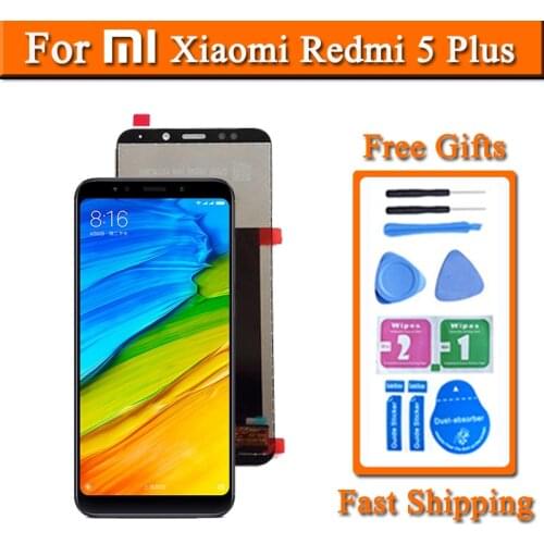 5.99 inches Screen For Xiaomi Redmi 5 Plus LCD 10 Point Touches Screen Digitizer Assembly Sensor For MEG7 MEI7 Display Part