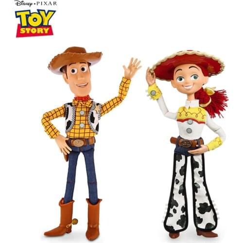 40CM Disney Pixar Toy Story 3 4 Talking Woody Jessie Action Figures Cloth Body Model Doll Limited Collection Toys Children Gifts