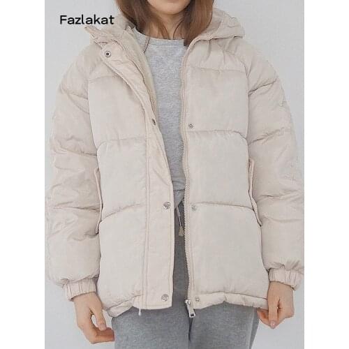 Женские пуховики оверсайз FAZLAKAT China At AliExpress