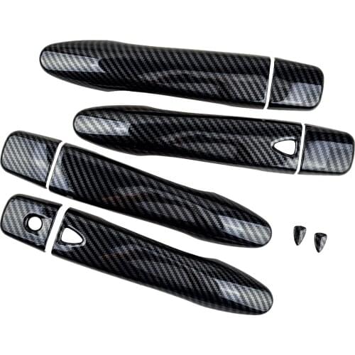 Car Carbon Fiber Style Door Handle Cover Trim ABS Plastic Decoration Fit For Nissan Maxima 2016 2017 2018 2019 2020 2021