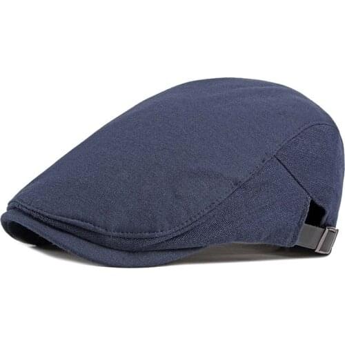 Fibonacci Spring Summer Solid Color Newsboy Cap Cotton Vintage Classic Men Women Ivy Flatcap Cabbie Berets Hats