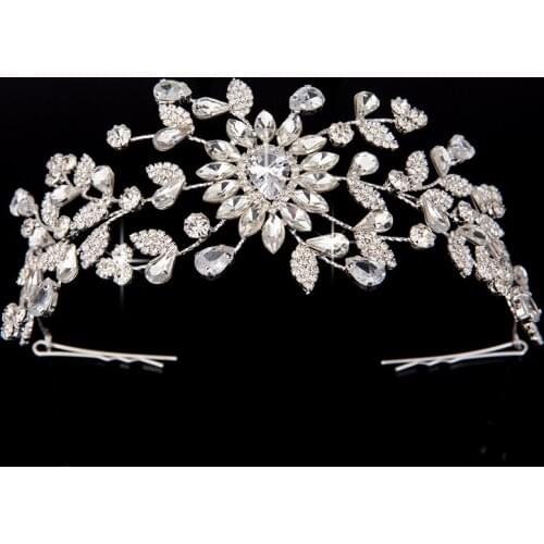 Crown And Tiaras HADIYANA New Style Creative Flower Shapes Design For Women Wedding Hair Clip Cubic Zirconia BC4414 Sombreros