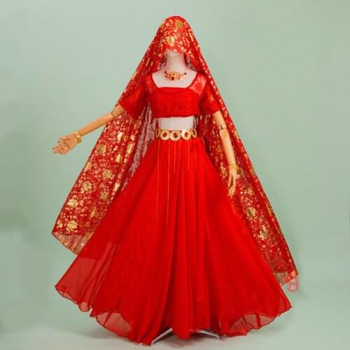 RSF Red Bride Wedding Hanfu Sexy Flying Fairy Exotic DunHuang Desert Outdoor Thematic Photography Costume Classical Dance Dress