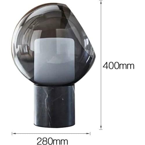 Post Modern Creative Lighting Simple Glass Shade Desk Lamp Designer Living Room Bedroom Marble Desk Lamp Table Lamps for Desk