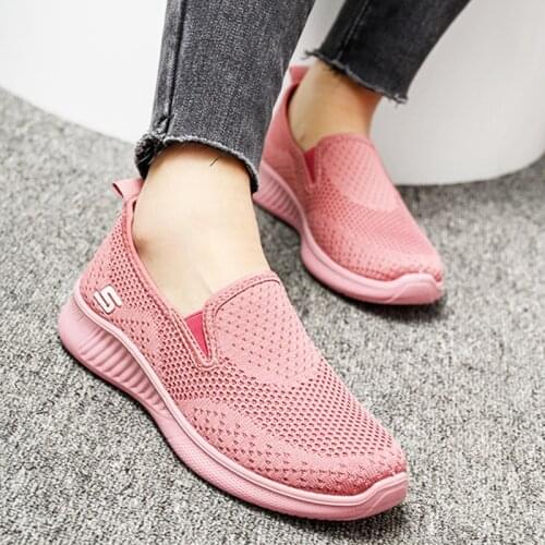 Woman Sneakers Breathable Casual Women Shoes Walking Sport Flats Shoes Lightweight Spring Summer Tenis Feminino Plus Size 42 43