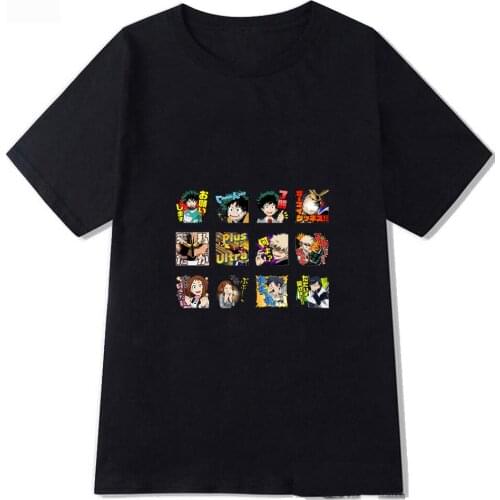 Hot Japanese Anime My Hero Academia Men Women Unisex Casual T-shirt Top Casual Fashion T-shirt Unisex