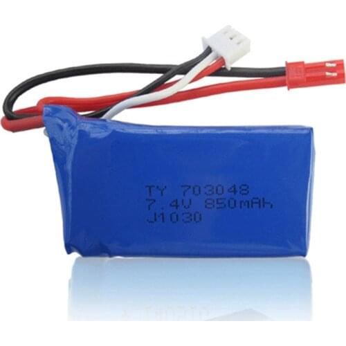 7.4V 850mAh li-po lipo battery 703048 For WLtoys V912 V915 V262 V353B V333 Q202 Udi U829X Aircraft Batteries 2s lipo 7.4v