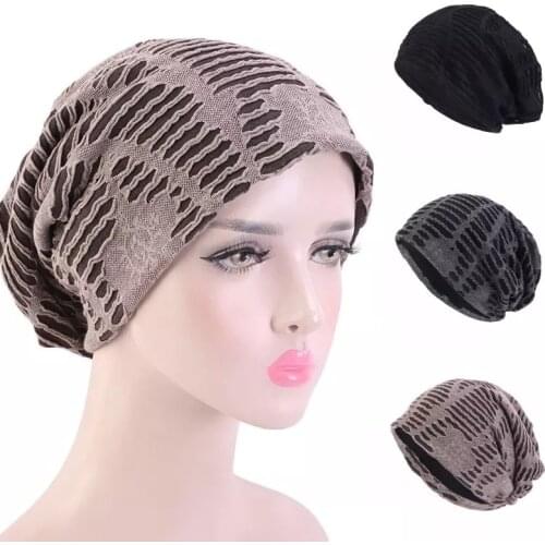 Trendy Must-have Accessories Women Headdress Dark Color Turban Caps Mens Sports Hats Pile Hat Leisure Hood Caps Headwear Fashion