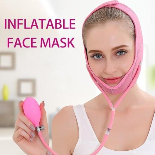 Inflatable Face V Shaper Facial Slimming Strap Bandage Lift Up Belt Reduce Double Chin Face Thining Firming Band