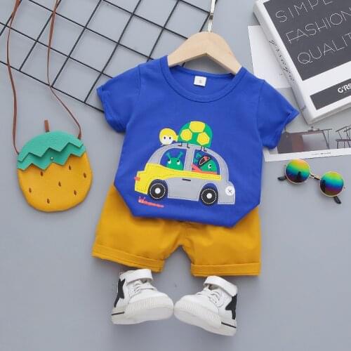 Baby Boy Outfits Boys Clothing Sets Summer Gentleman Suits t-shirt + Shorts 2pcs Kids Clothes Toy Car Style Clothing