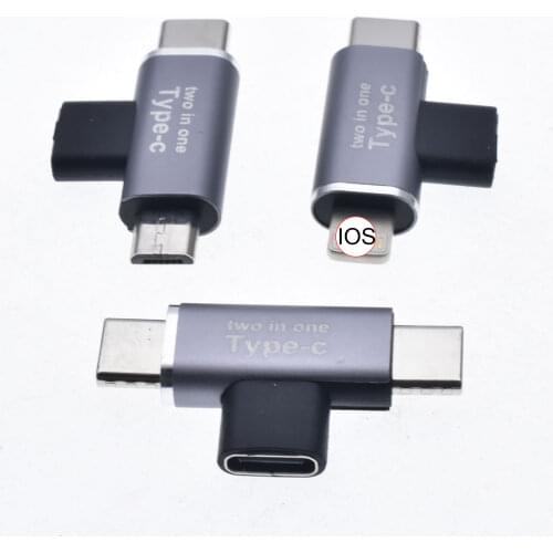 2 in 1 USB C Splitter Adapter USB Type C Female to USB-C Micro Male Converter Type-C to Dual USB 3.1 Type C Charger Connector