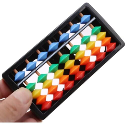 Plastic Abacus Arithmetic 7 Digits Kids Maths Calculating Tools Chinese Abacus Toys Abacus Educational Small Size 1x6cm