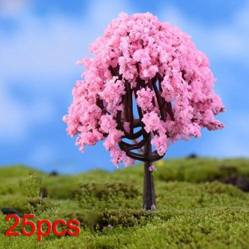 Plastic Model Trees Mango Orange Pink Yellow 25pcs Simulation Fruit Tree