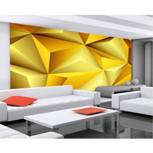 Custom photo wallpaper 3D stereoscopic gold diamond pattern wallpapers for living room custom photo wallpaper Home Decoration