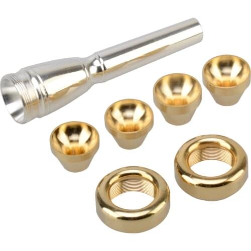 Musical Instrument Professional Trumpet Mouthpiece Brass Gold Silver Plated 3C 2C 2B 3B Trumpet Accessories Free Shipping