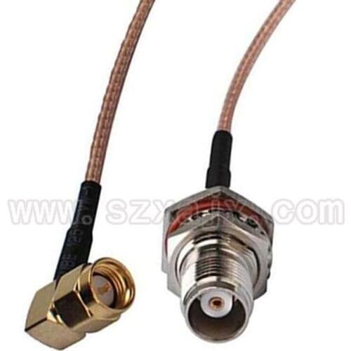 RF connector SMA To TNC Pigtail Cable TNC Female Bulkhead O-ring Connector To SMA Male Right Angle Connector RG316 Cable 10cm