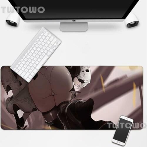 Nier Automata Girl Hot Sell Large Size Computer Mouse Mat Soft Natural Rubber Gamer Cartoon Laptop Mice Pad MousePads Mouse Mat