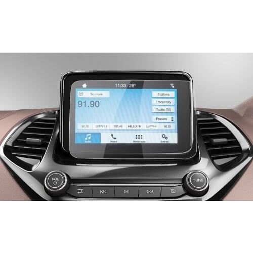 RUIYA For Ka plus SYNC 3 2019 2020 Car Navigation Touch Center Screen Protector Auto Interior Accessories Tempered Glass Film