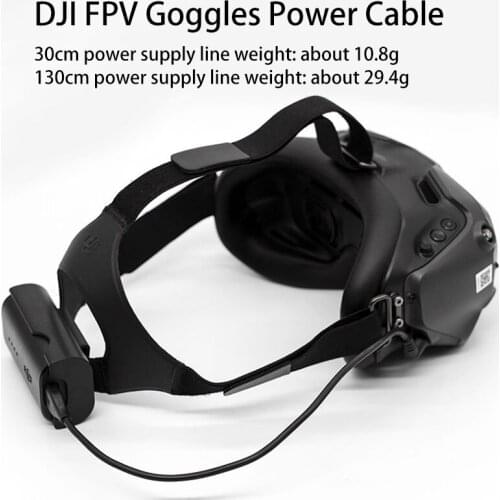 DJI FPV Flight Glasses 30CM Power Cord V2 Battery Power Cord Back Clip Battery Box Accessories Storage Mat Drone Power Cord