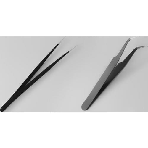 Lubricating Tweezers Anti-Static Mechanical Keyboard Tweezers Curved Straight Tips Precision Electronic Components Welding