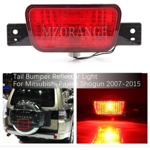 Tail Bumper Reflector Light for Mitsubishi Pajero 2007-2015 Backbound lamp Rear Spare Tire Brake Lamp Car Accessories