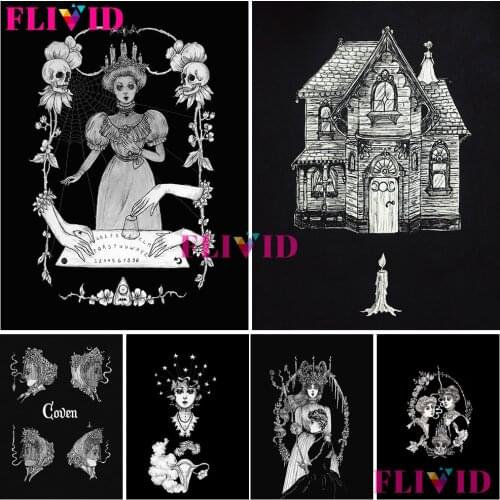 Witch Goat Art Prints Dark Art Canvas Painting Gothic Art Posters And Prints Mysterious Witchcraft Wall Art Decoration Unframed