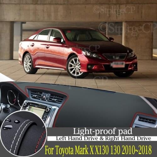 High-quality leather instrument panel protection pad and light-proof pad for Toyota Mark X130 2010~2018 car styling accessories