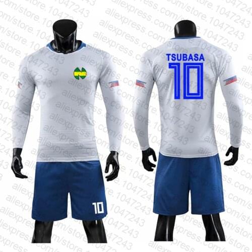 Adults/Child men sizes Captain Tsubasa long sleeve Aton Japan football Jerseys,Oliver Atom Maillot de Foot Atton Japanese shirts
