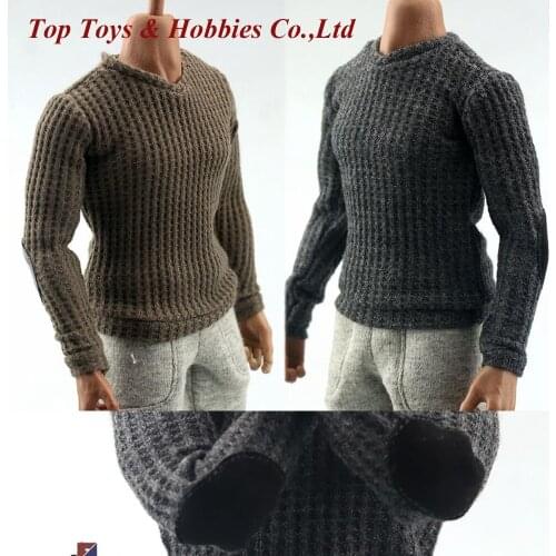 1/6 Man Costume Long Sleeve Tops Sweater Clothes Model Fit Male Figure No Body