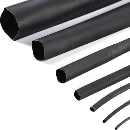 1M/batch 3:1 heat shrinkable rubber double wall pipe diameter with rubber lined sleeve 1.6/2.4/3.2/4.8/6.4/7.9/9.5/12.7mm