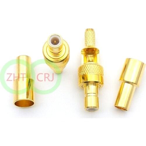 100pcs 50oHM SMB Male Plug Connectors Crimp With For RG316,RG174,LMR100 cable