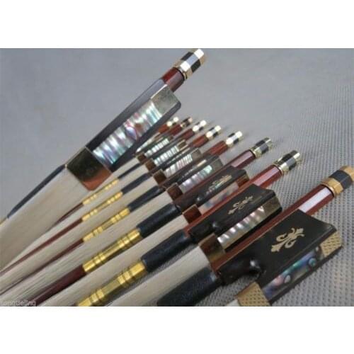20pcs best balance Brazilwood violin bow 4/4,ebony frog,round stick
