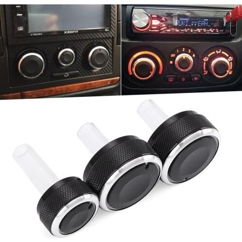 3pcs/set Air Conditioning Knob Aluminum Alloy AC Knob Heat Control Button For VW Passat B5 GOLF 4 Bora Accessories