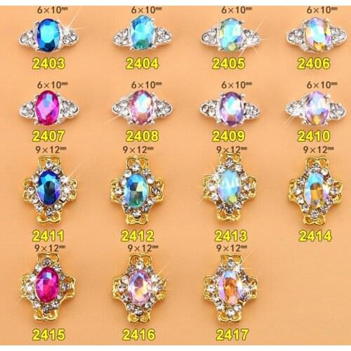 3d Nail Jewelry 100Pcs Glitter 3D Nail Art Anchor Decorations with Rhinestones,3D Nail Charms,Jewelry on Nails Salon Supplies