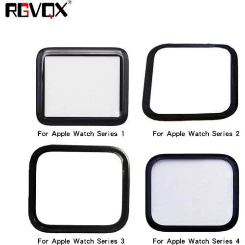 40mm 44mm Front Outer Glass Lens Cover Replacement parts For Apple watch series 1 2 3 38mm 42 mm 4 40mm 44mm LCD Glass