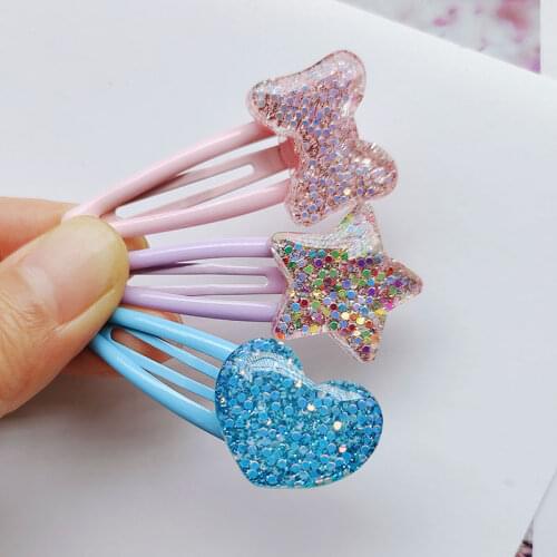 5PCS Cute Star bow heart Cartoon Princess Headwear Kids Elastic Hair Bands Baby Headdress Children Ropes Girls Accessories