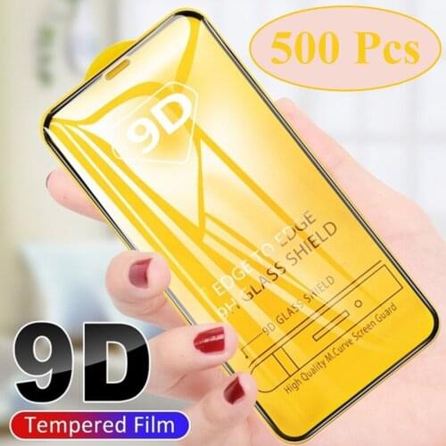 500pcs 9D Tempered Glass For Xiaomi Mi 11 Lite 11X Pro 11i 10i 10 10T F3 GT A4 M4 X3 Curved Full Glue Film Screen Protector