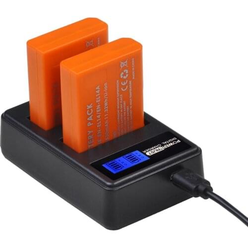 EN-EL14 EN-EL14a EN EL14 1530mAh Rechargeable Battery + USB Charger for Nikon Coolpix P7000 P7100 P7700 P7800 D3100 D3200 DF